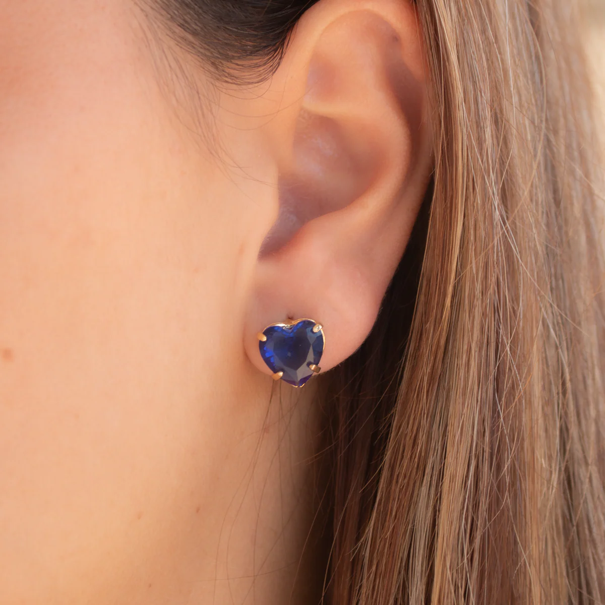 Conjunto colar e brincos  semijoia " coração " - Image 3